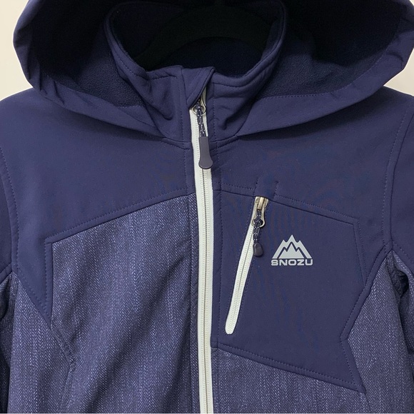 Snozu Kids' Full-Zip Softshell Hooded Jacket Outdoor Water-resistant Coat size M - Picture 4 of 13